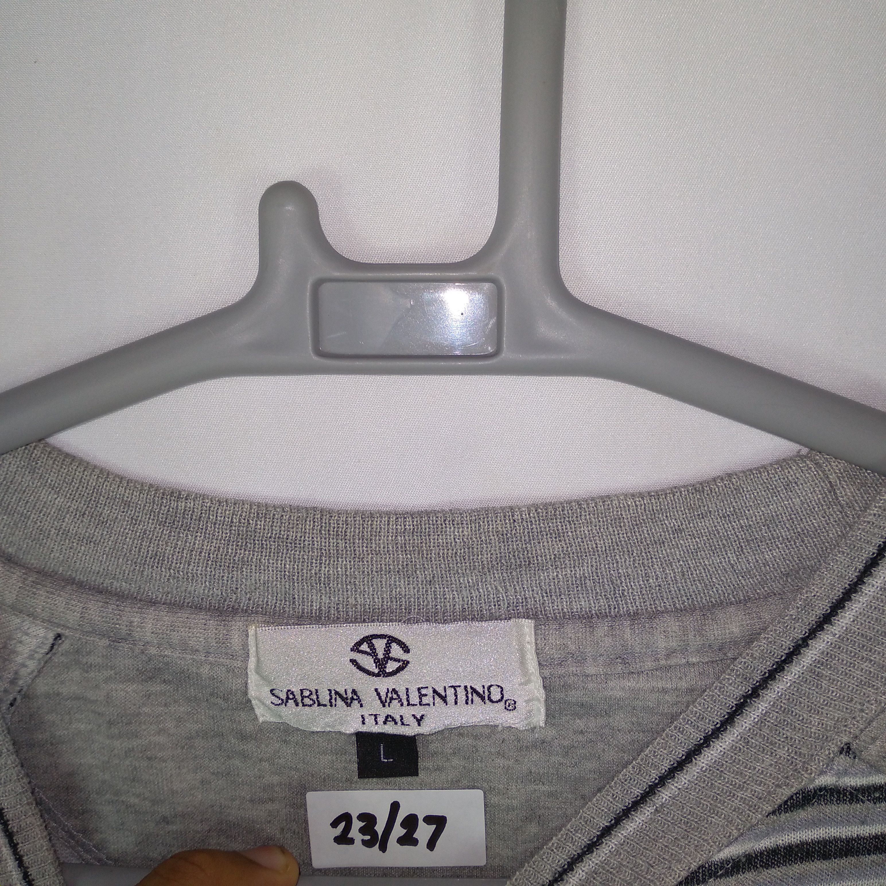 Designer × Vintage Sablina Valentino Embroidery Spellout Stripes Sweatshirts Size US M / EU 48-50 / 2 - 11 Thumbnail
