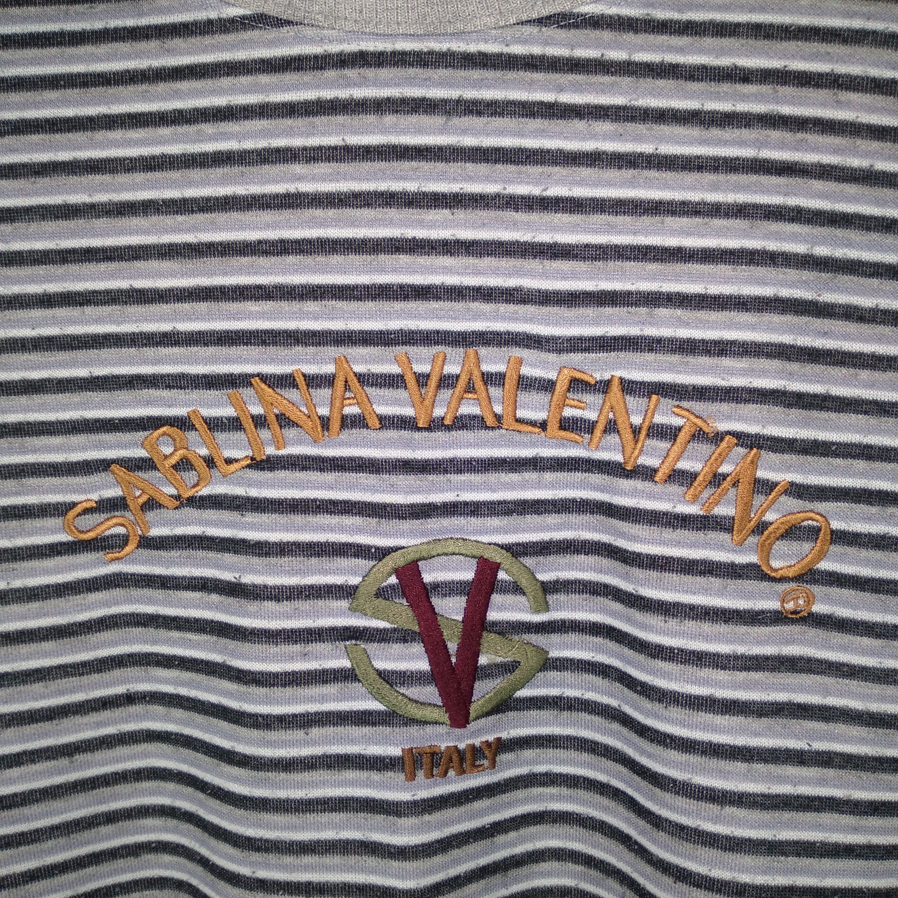 Designer × Vintage Sablina Valentino Embroidery Spellout Stripes Sweatshirts Size US M / EU 48-50 / 2 - 4 Thumbnail