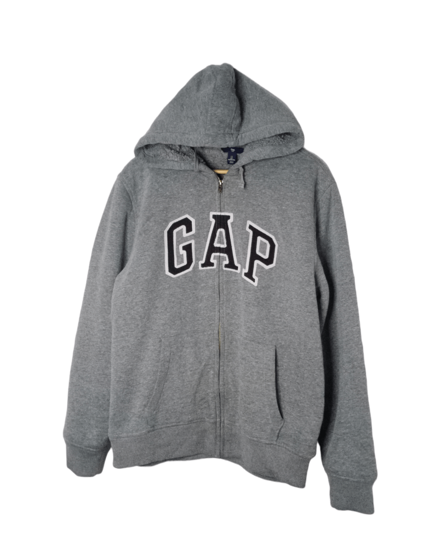 Gap Gap SpellOut Big Logo Sherpa Zipper Hoodie Size US L / EU 52-54 / 3 - 1 Thumbnail