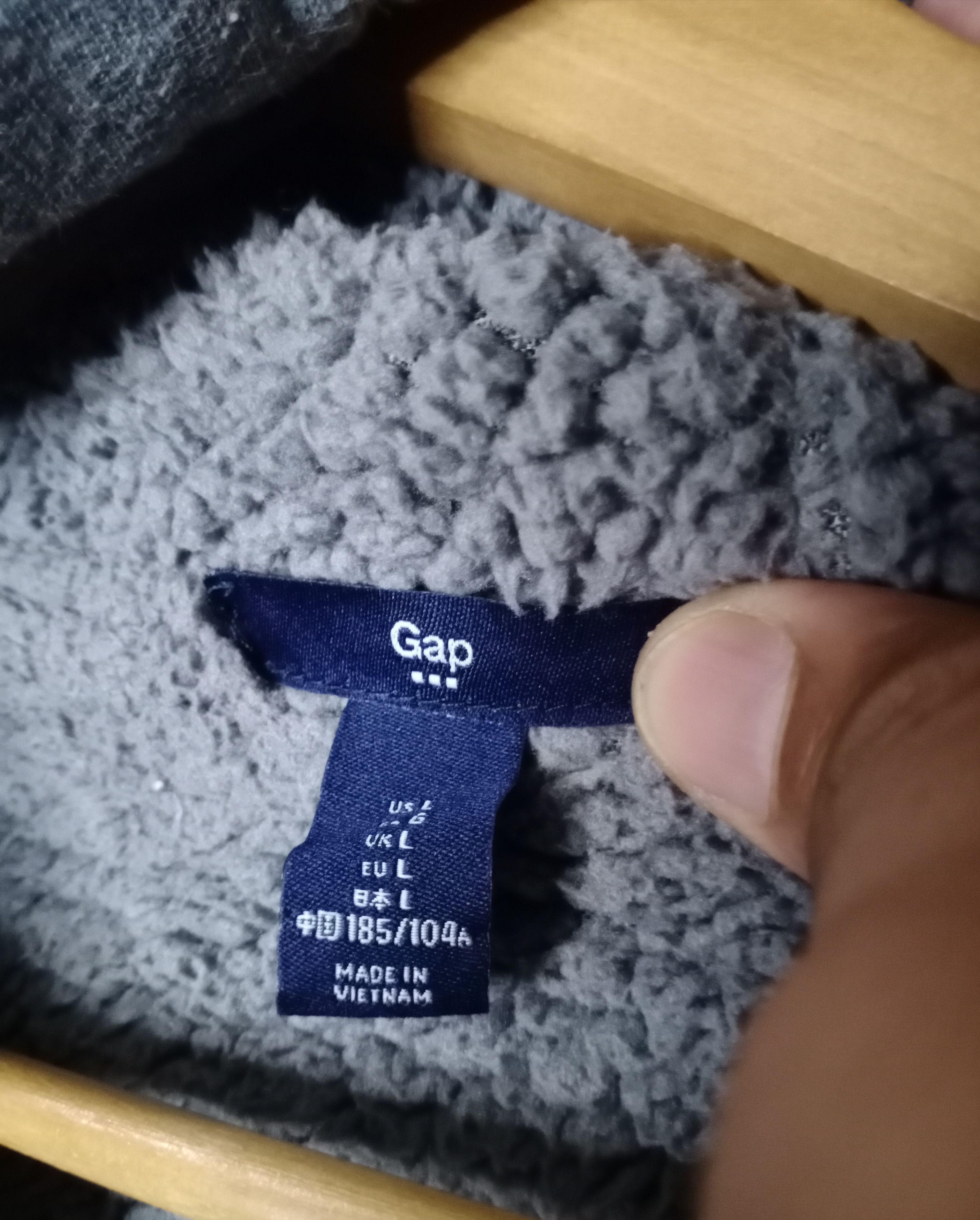 Gap Gap SpellOut Big Logo Sherpa Zipper Hoodie Size US L / EU 52-54 / 3 - 4 Thumbnail