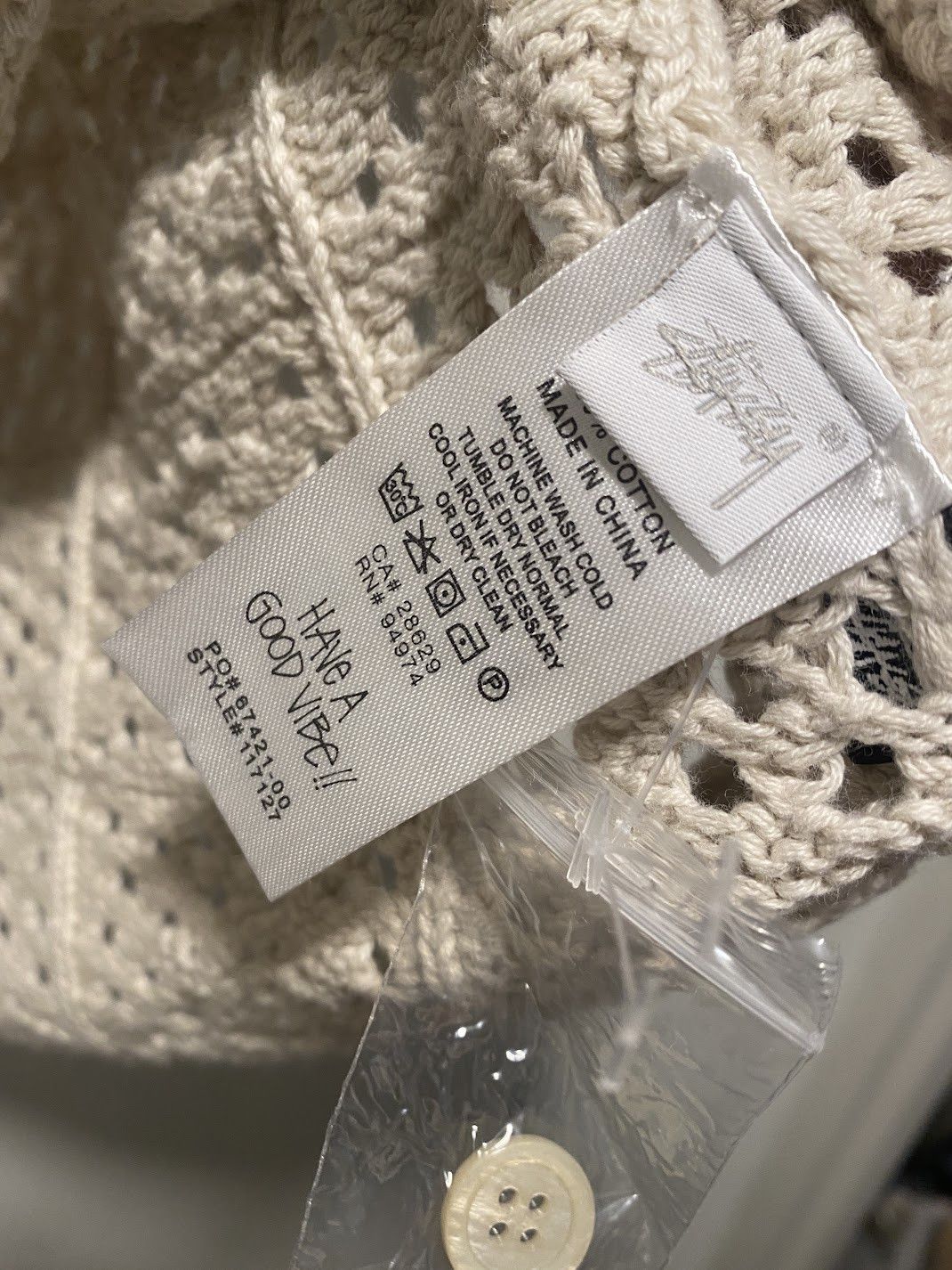 Stussy stussy CROCHET SHIRT cream Size US XXL / EU 58 / 5 - 3 Thumbnail