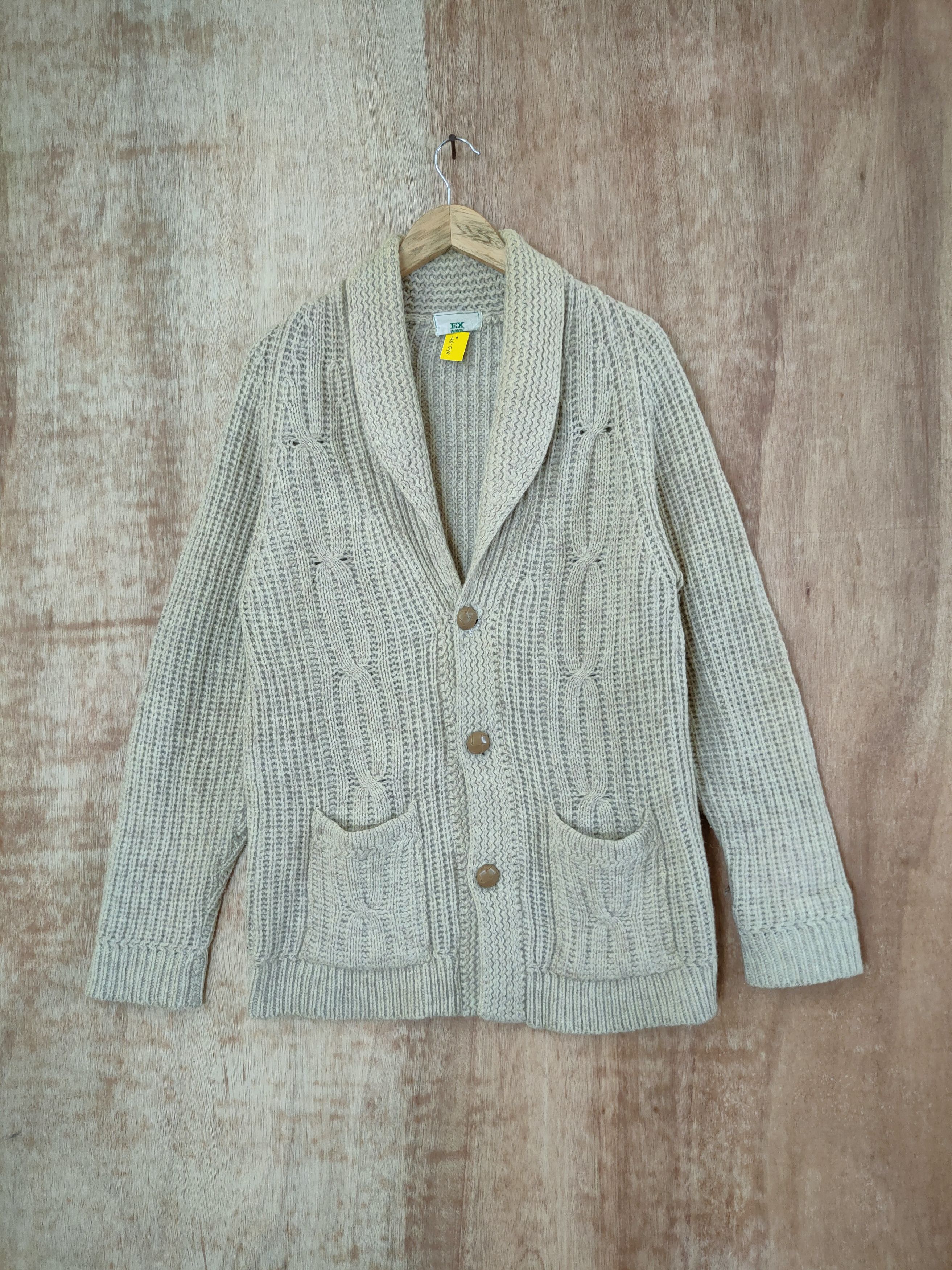 Aran Isles Knitwear × Handmade × Japanese Brand EX Shubbron aran isle cable knitwear cardigan japan #46-598 Size US M / EU 48-50 / 2 - 1 Thumbnail