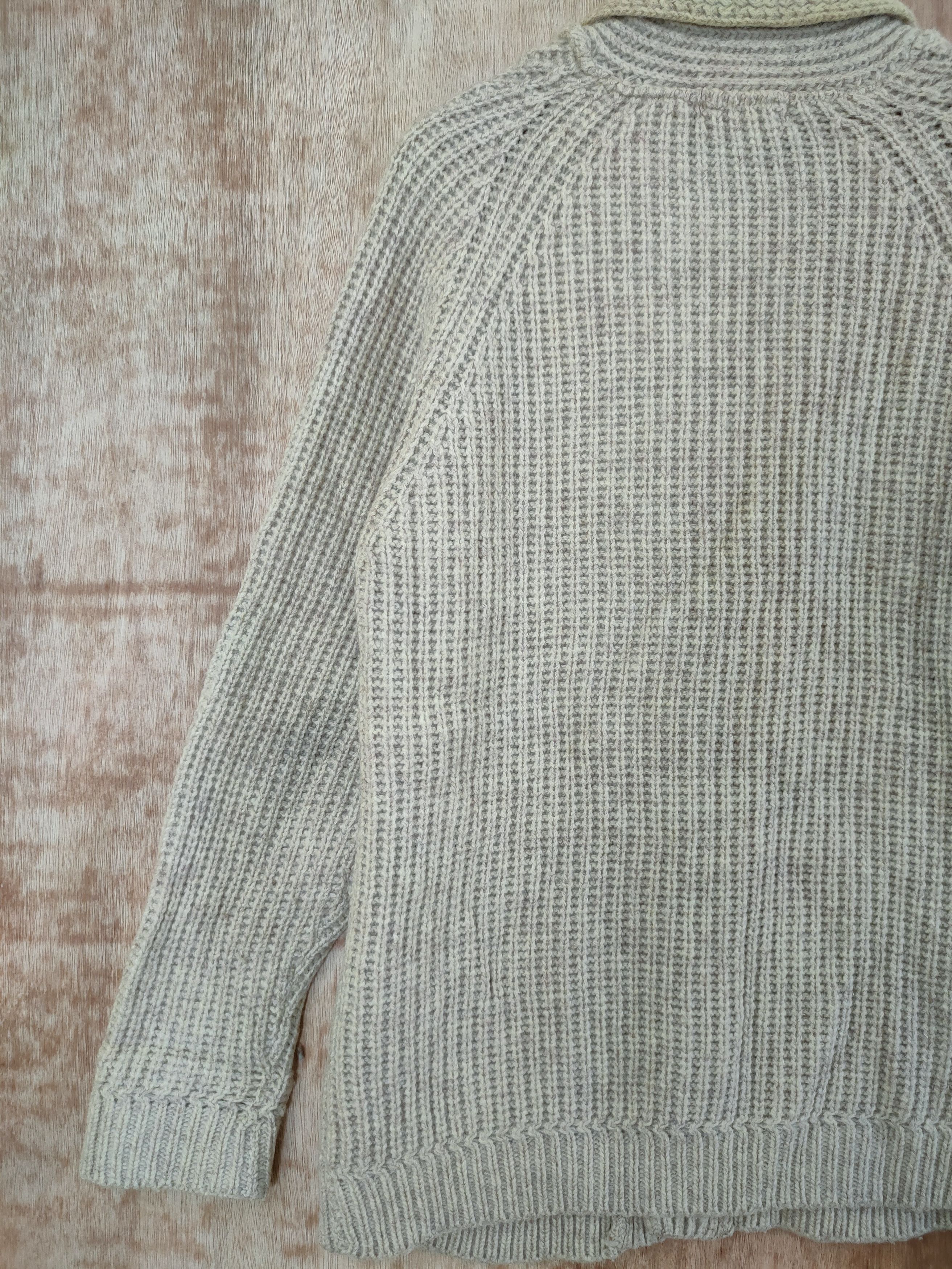 Aran Isles Knitwear × Handmade × Japanese Brand EX Shubbron aran isle cable knitwear cardigan japan #46-598 Size US M / EU 48-50 / 2 - 10 Thumbnail