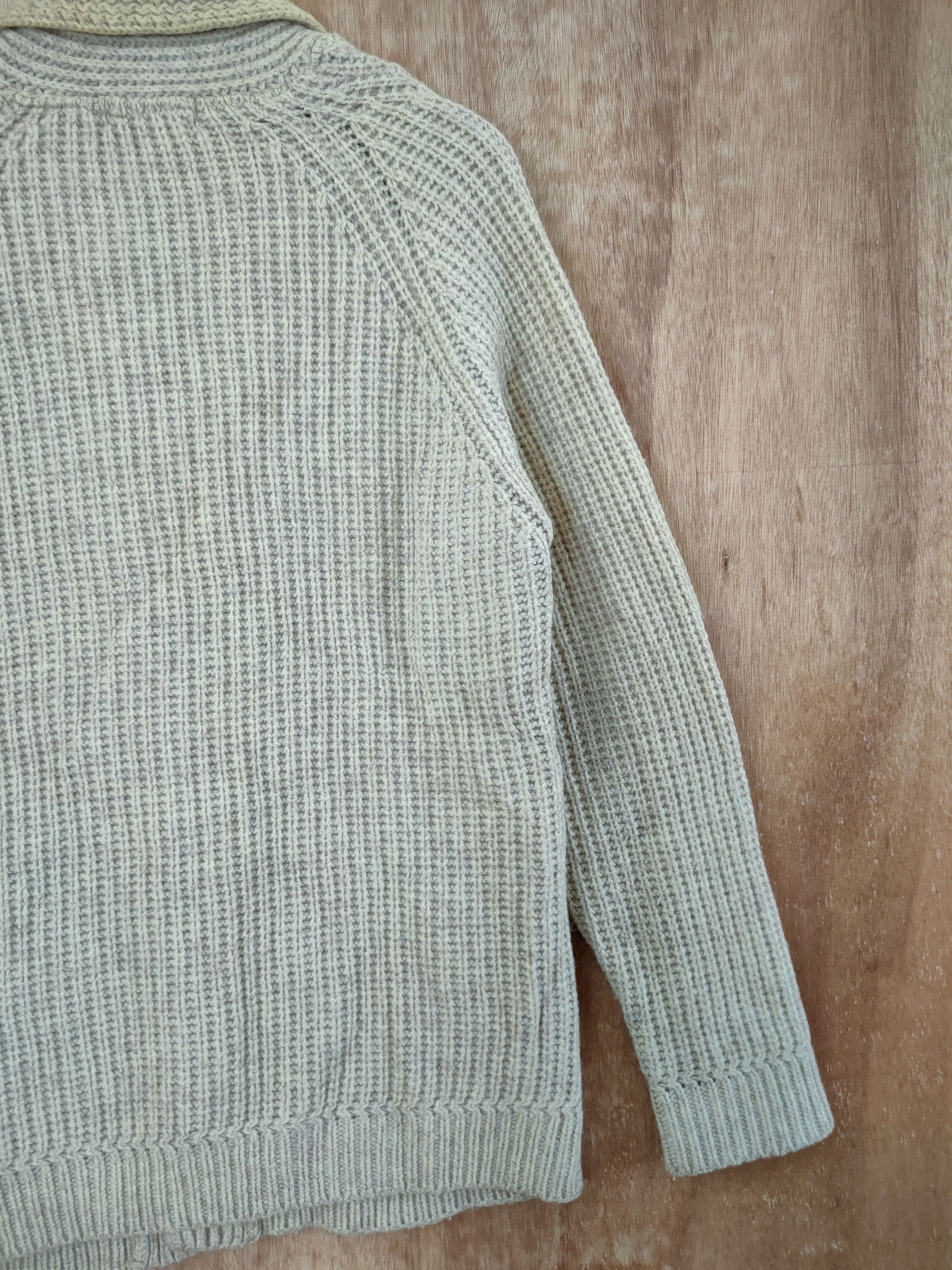 Aran Isles Knitwear × Handmade × Japanese Brand EX Shubbron aran isle cable knitwear cardigan japan #46-598 Size US M / EU 48-50 / 2 - 11 Thumbnail