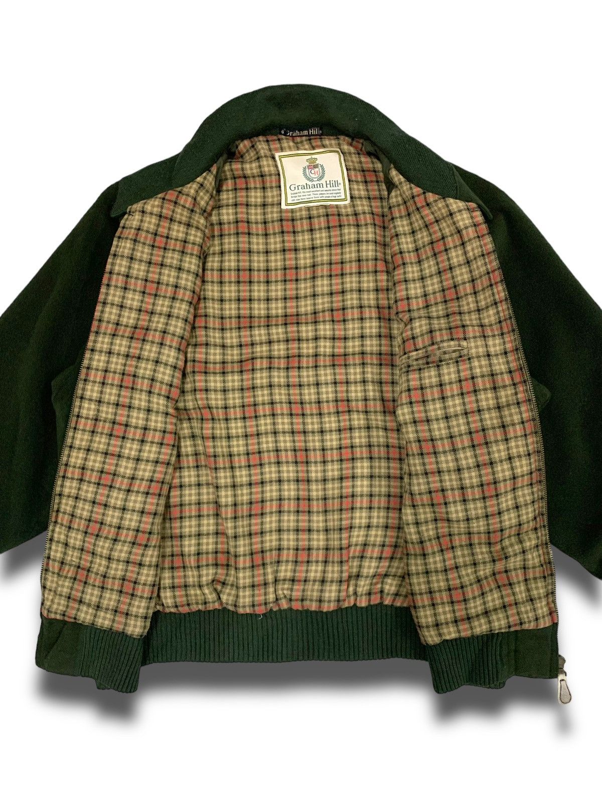 Other VINTAGE 90s Casual Army Green Velvet Bomber Jacket Size US L / EU 52-54 / 3 - 5 Thumbnail