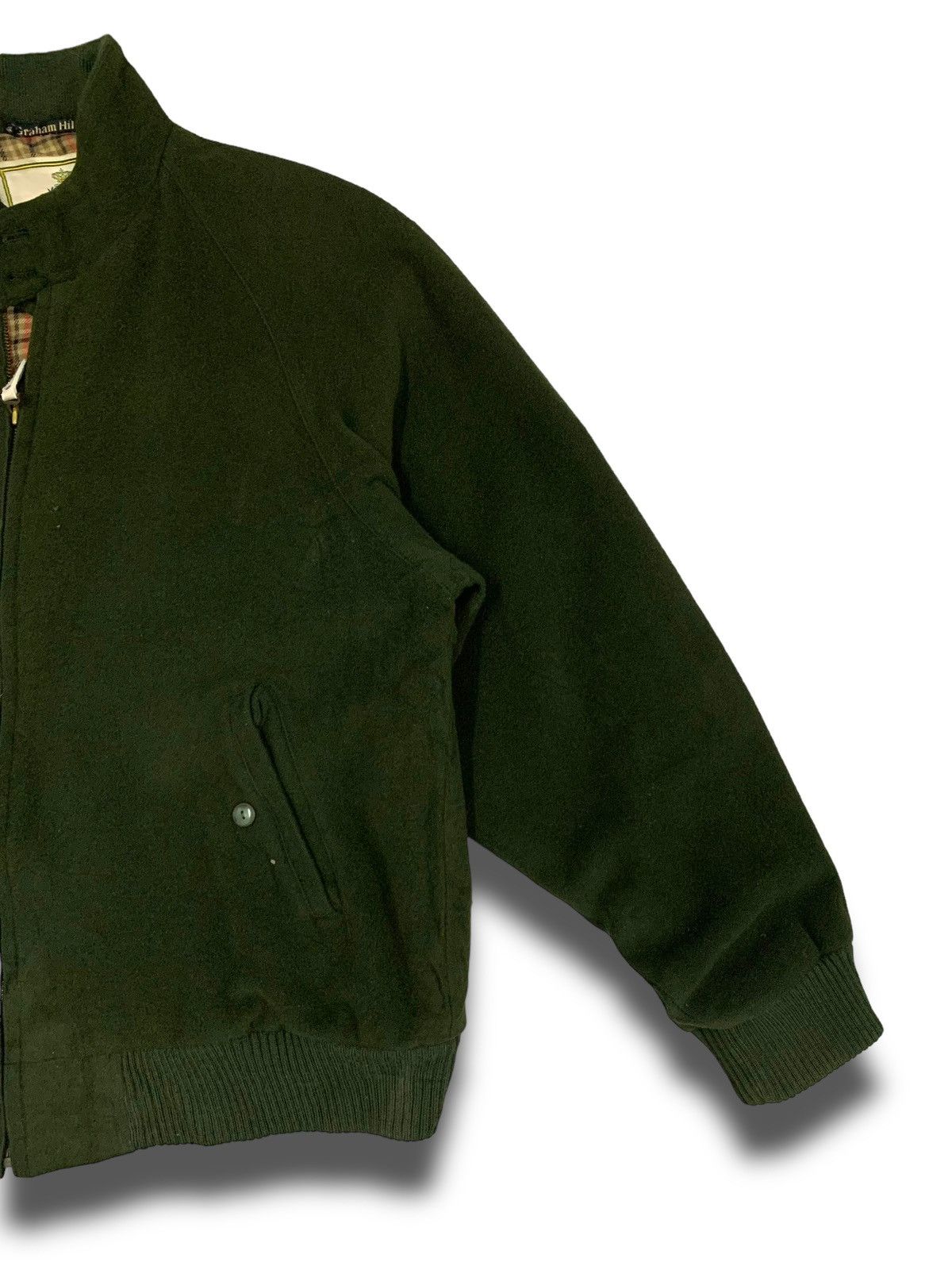 Other VINTAGE 90s Casual Army Green Velvet Bomber Jacket Size US L / EU 52-54 / 3 - 3 Thumbnail