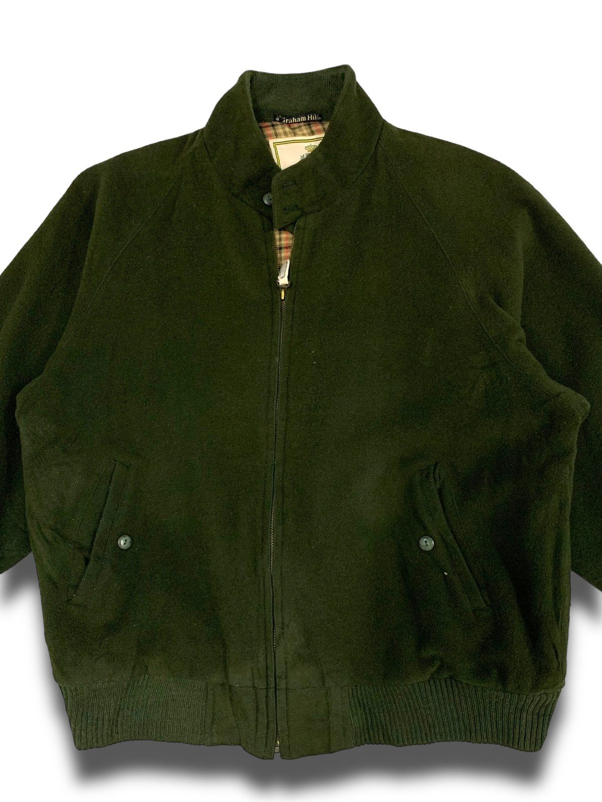 Other VINTAGE 90s Casual Army Green Velvet Bomber Jacket Size US L / EU 52-54 / 3 - 1 Thumbnail