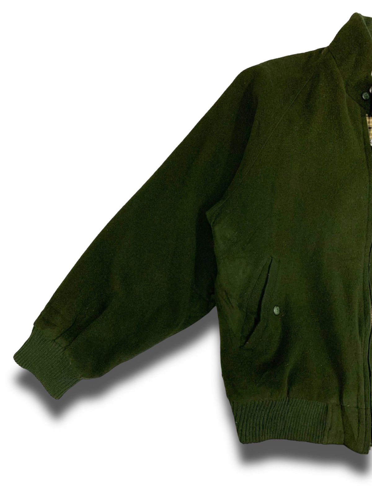 Other VINTAGE 90s Casual Army Green Velvet Bomber Jacket Size US L / EU 52-54 / 3 - 2 Thumbnail