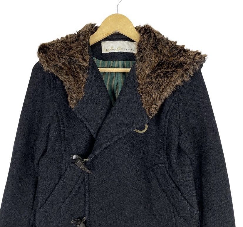 Issey Miyake SUNAO KUWAHARA FUR HOODIE DUFFLE COAT JACKET Size S / US 4 / IT 40 - 2 Thumbnail