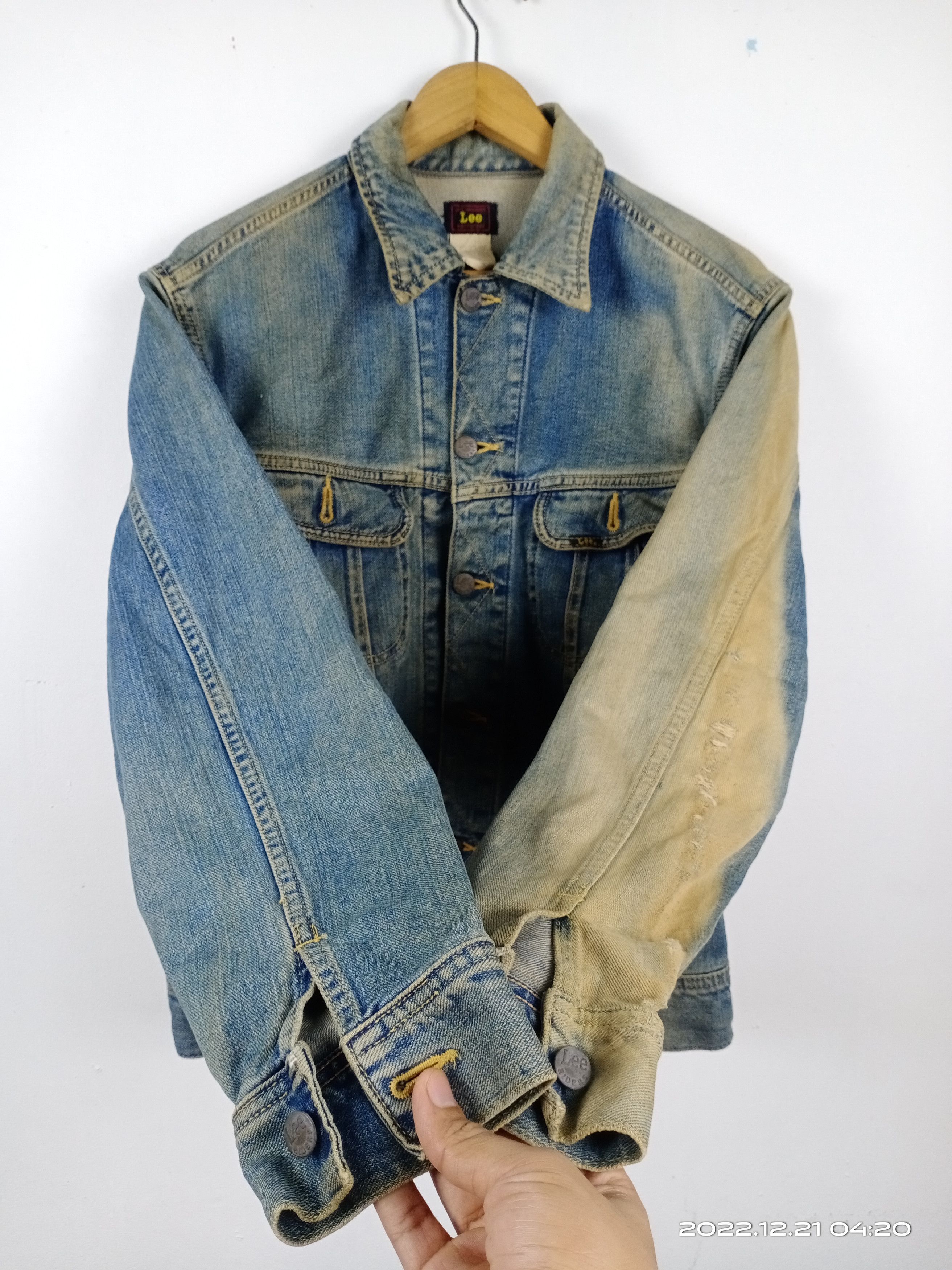Lee 💥Vintage 80s 90s Lee Riders Distressed Trucker Denim Jacket Size US M / EU 48-50 / 2 - 8 Thumbnail