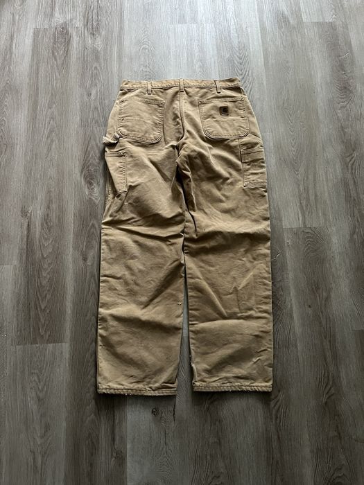 Vintage Vintage Carhartt Flannel Lined Carpenter Pants | Grailed