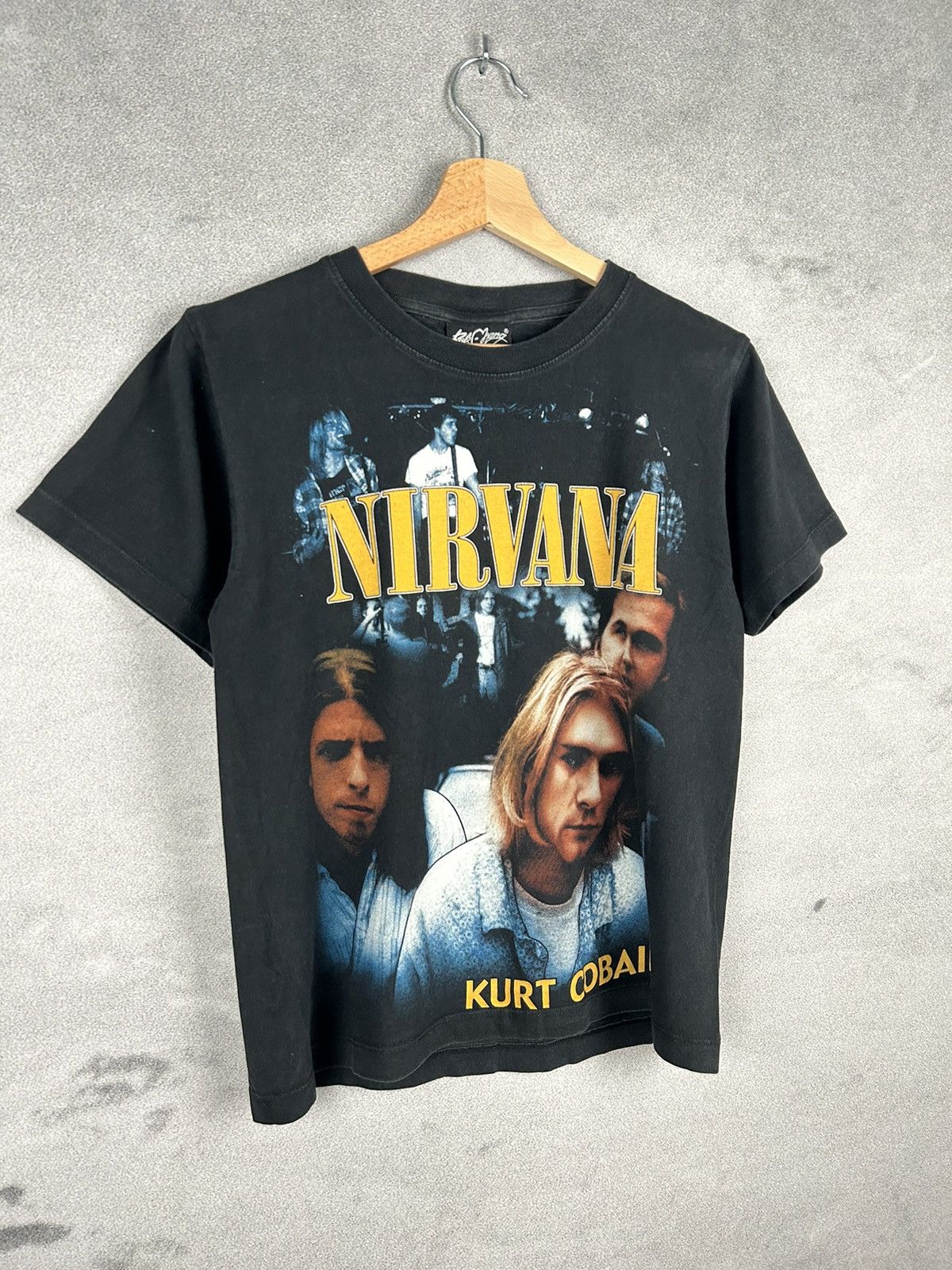 Band Tees × Vintage Vintage Nirvana Kurt Cobain Rock Band Tee Graphic Grunge Size US S / EU 44-46 / 1 - 4 Thumbnail