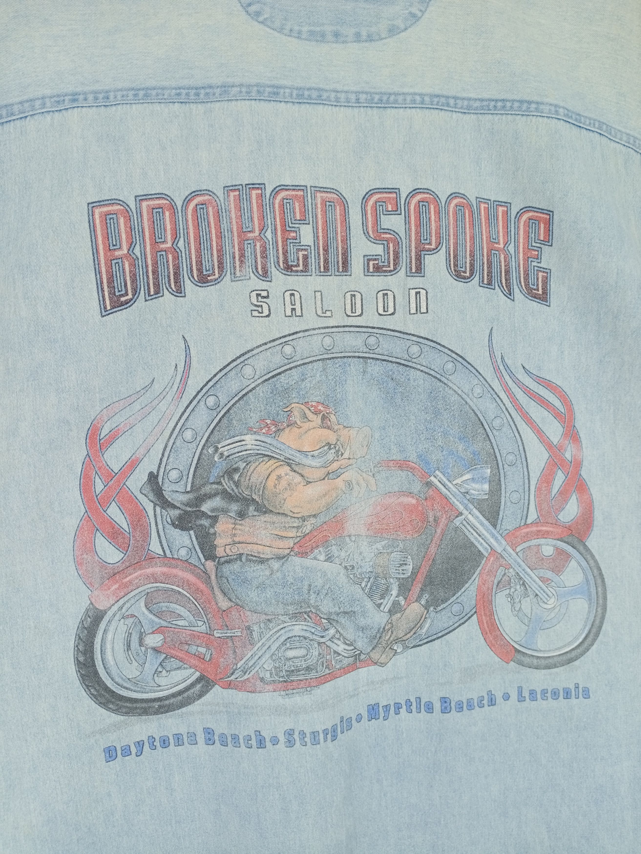 Vintage 💥Vintage Broken Spoke Sturgis Daytona Vest Denim Button Ups Size US XL / EU 56 / 4 - 4 Thumbnail