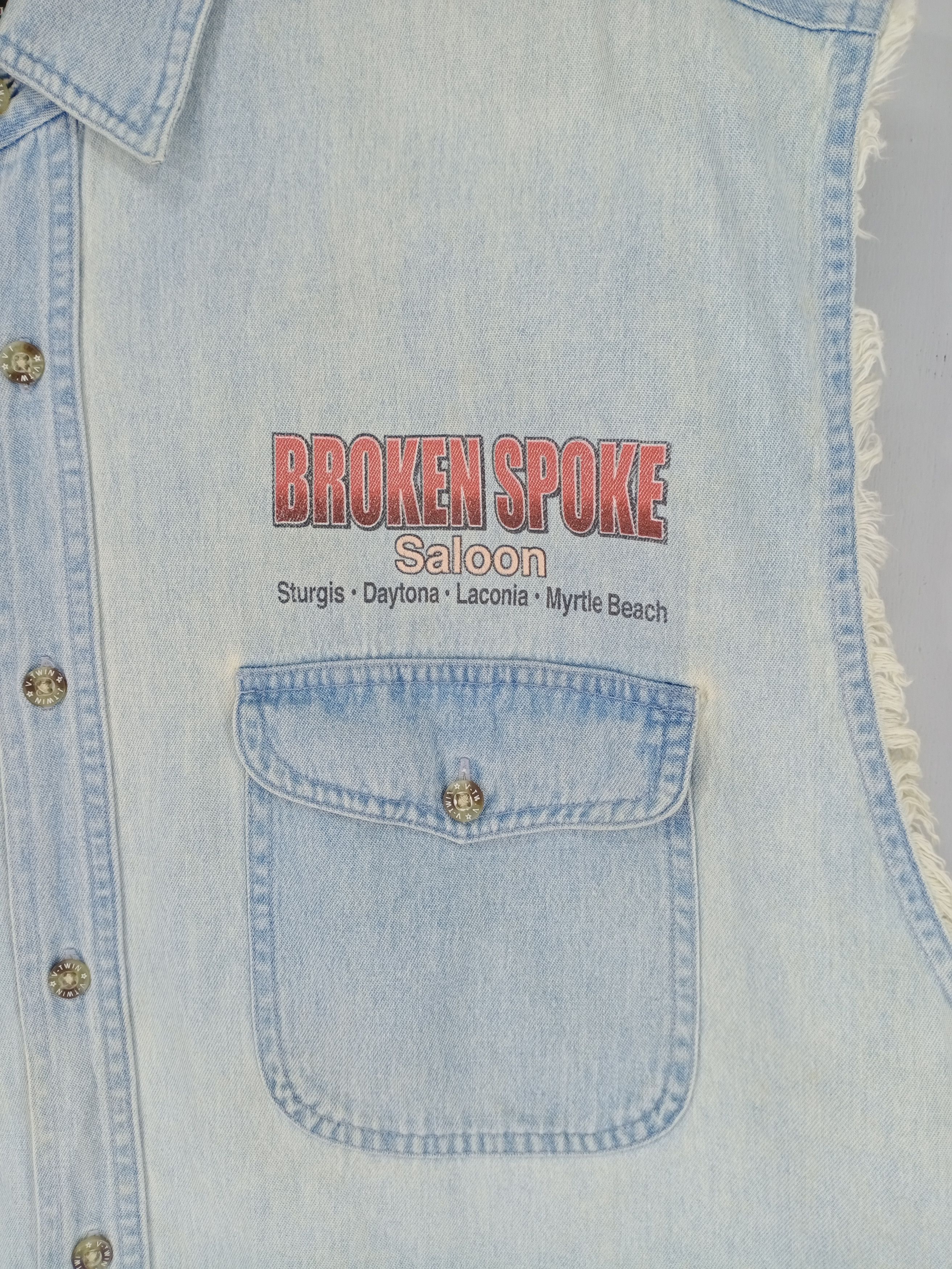 Vintage 💥Vintage Broken Spoke Sturgis Daytona Vest Denim Button Ups Size US XL / EU 56 / 4 - 9 Thumbnail