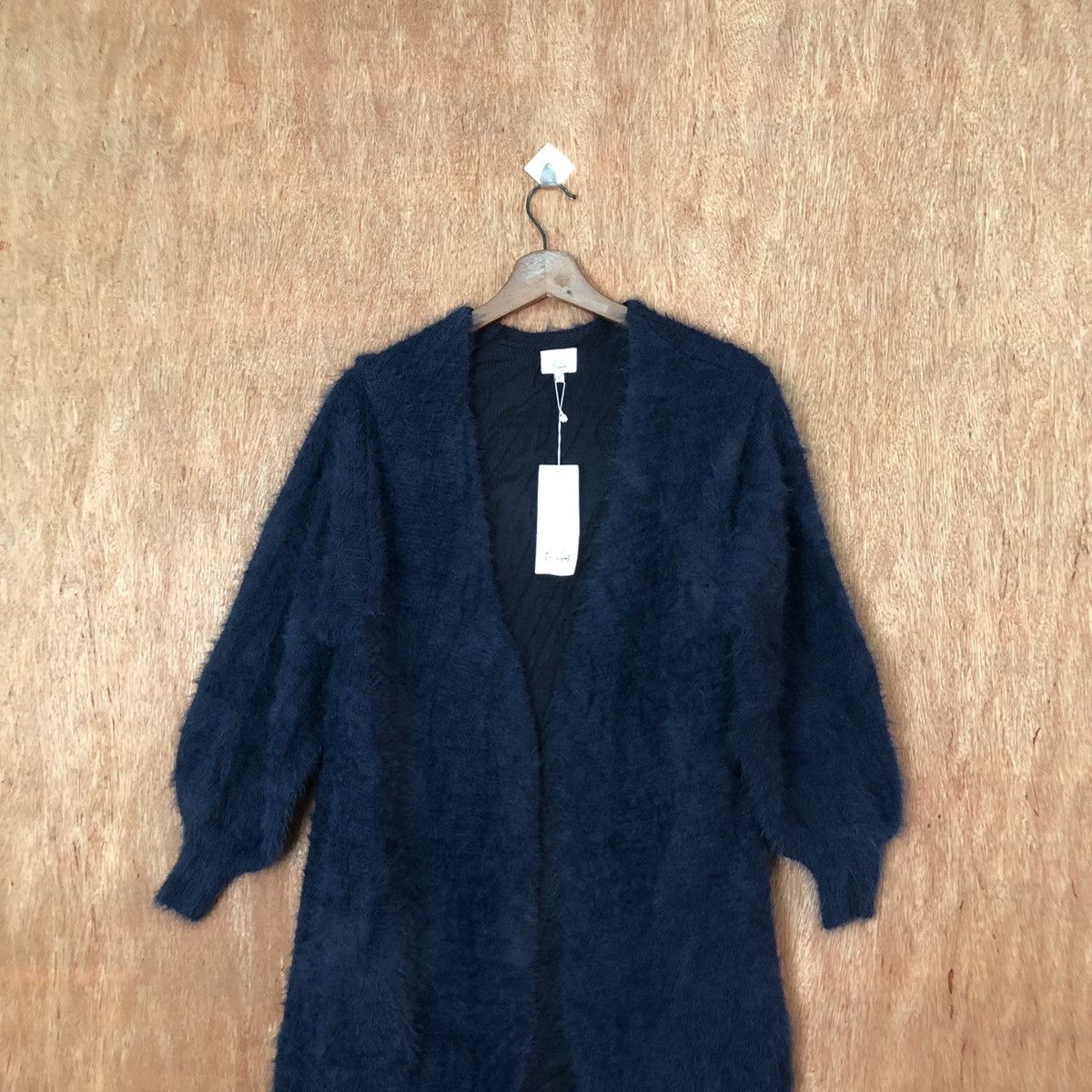 Homespun Knitwear Palamba Long cardigan Shag Shaggy Fur Mohair Knitwear #6449 Size US L / EU 52-54 / 3 - 2 Thumbnail