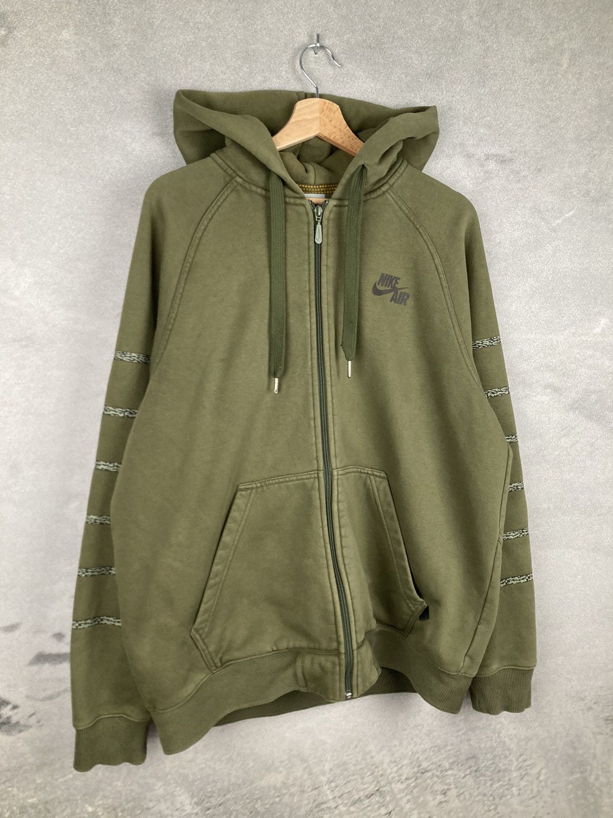Nike Nike Air Vintage 00s Zip Hoodie Logo Swoosh Khaki Size US L / EU 52-54 / 3 - 4 Thumbnail