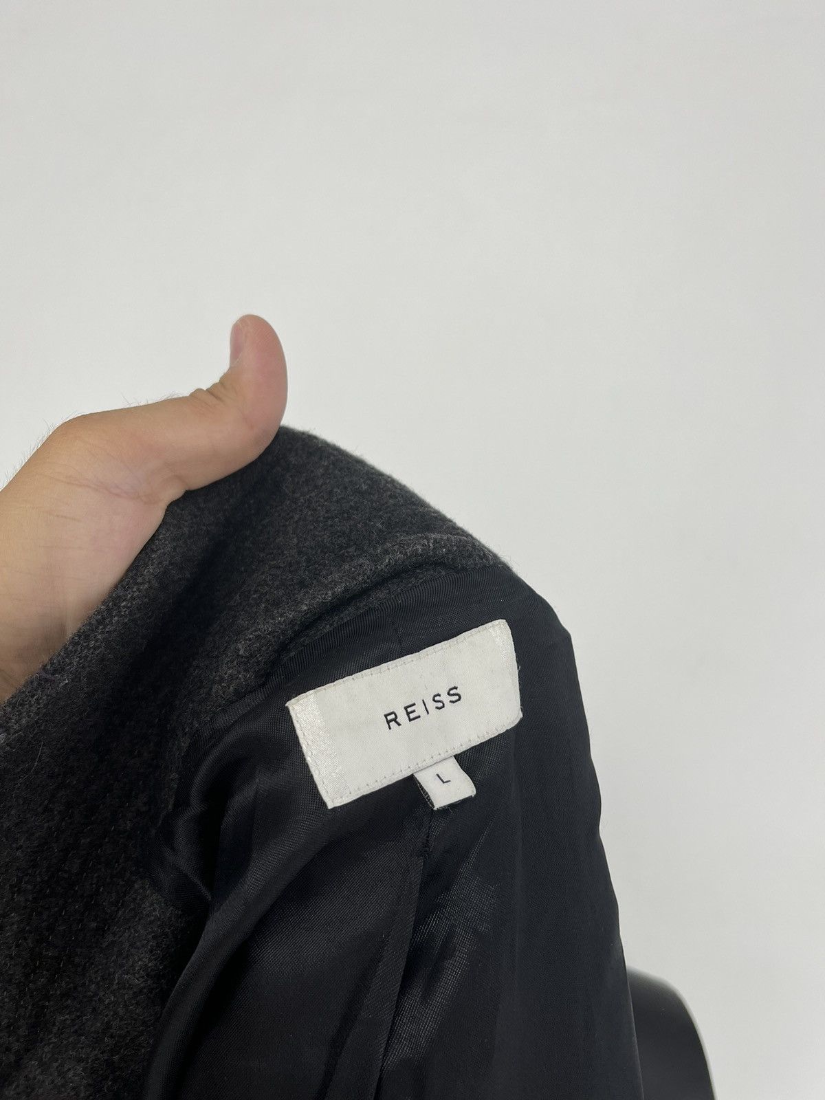 Reiss × Vintage Reiss gray Wool Blend Double Collar Coat L Size US L / EU 52-54 / 3 - 9 Thumbnail