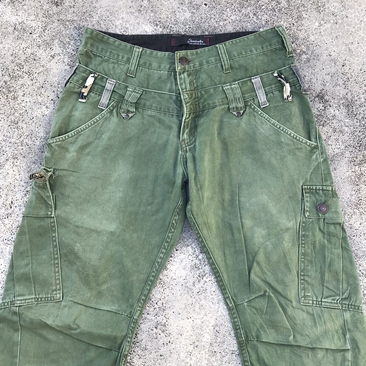 Japanese Brand × Vintage Vtg Dominate Distressed Double Waist Tactical Cargo Pants Size US 31 - 2 Thumbnail