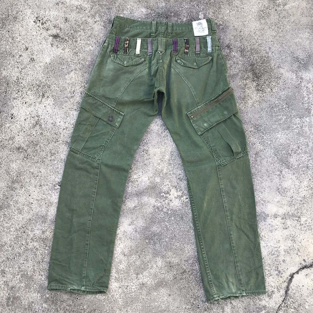 Japanese Brand × Vintage Vtg Dominate Distressed Double Waist Tactical Cargo Pants Size US 31 - 13 Thumbnail