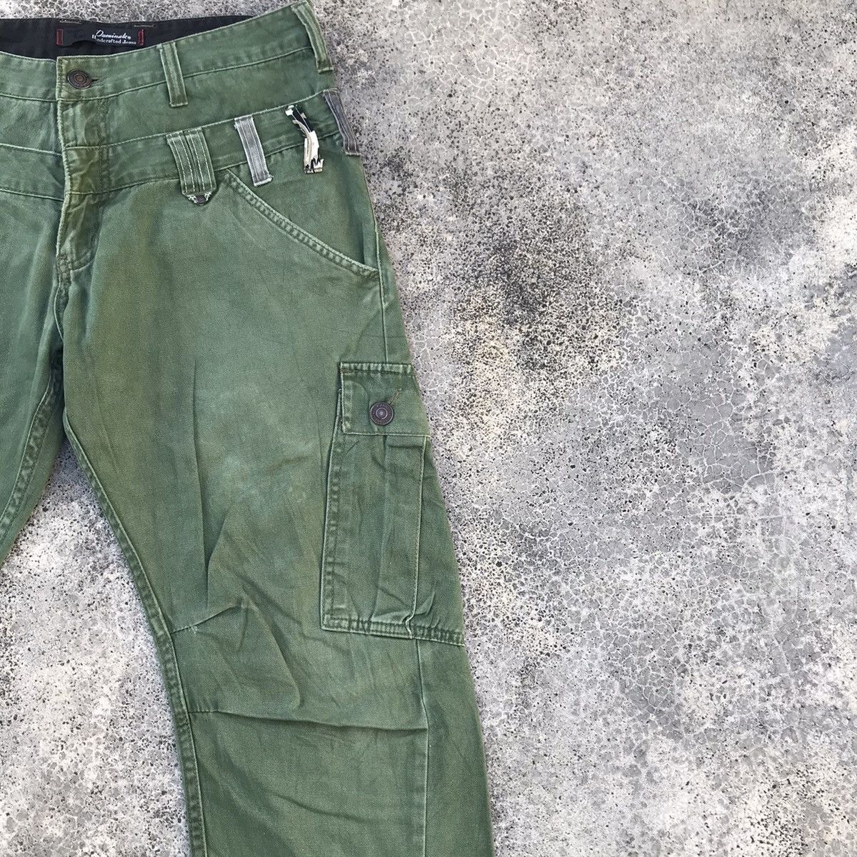 Japanese Brand × Vintage Vtg Dominate Distressed Double Waist Tactical Cargo Pants Size US 31 - 5 Thumbnail