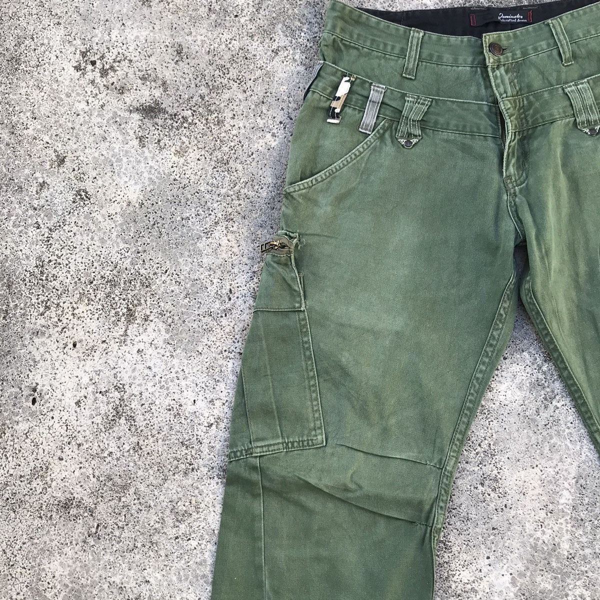 Japanese Brand × Vintage Vtg Dominate Distressed Double Waist Tactical Cargo Pants Size US 31 - 4 Thumbnail