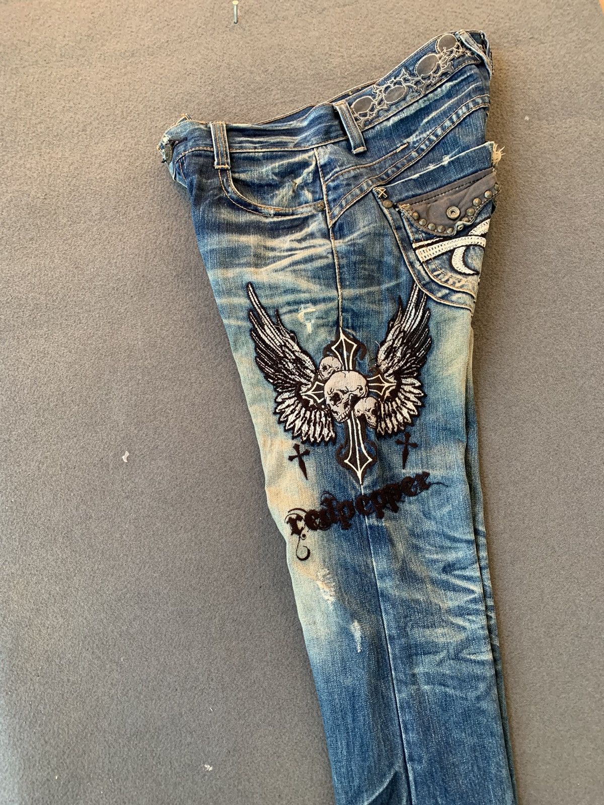 Red Pepper Art Jeans Vintage