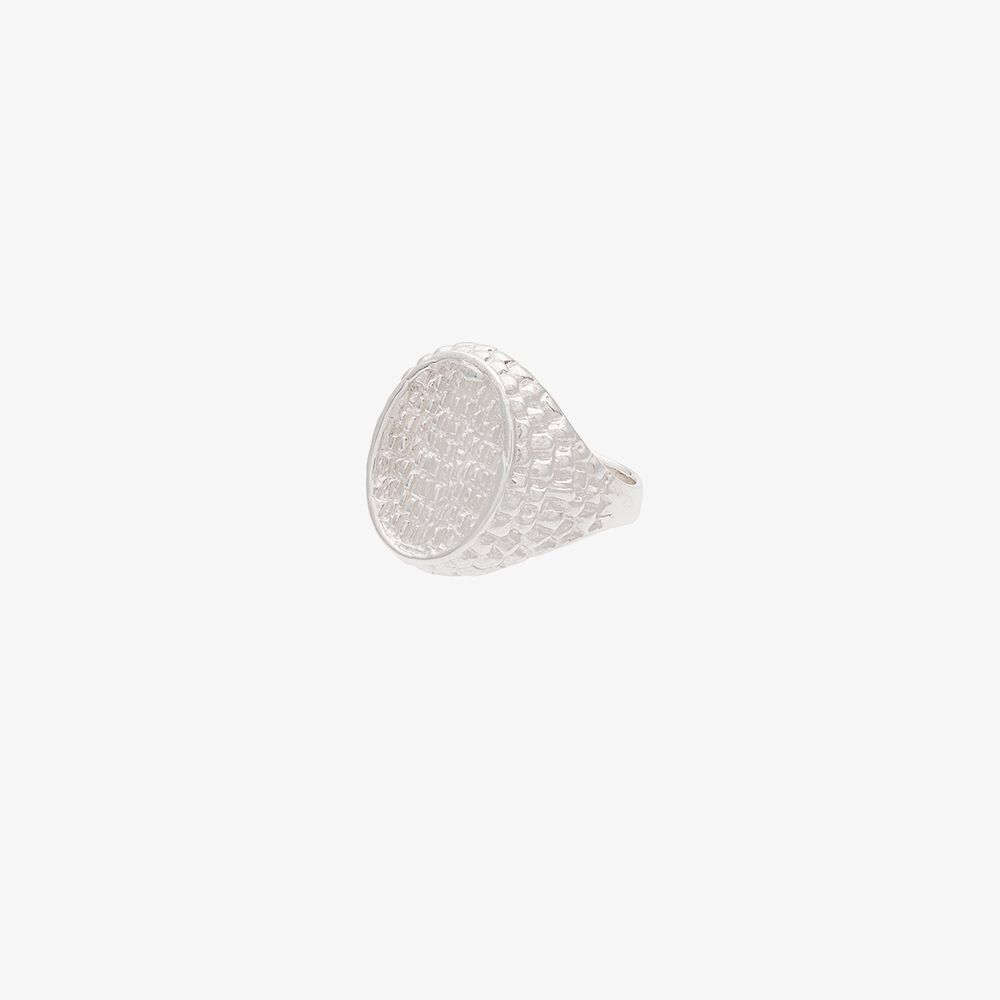 image of 4.5Us Hatton Labs Oval Keepers Pinky Ring Sterling Silver, Men's