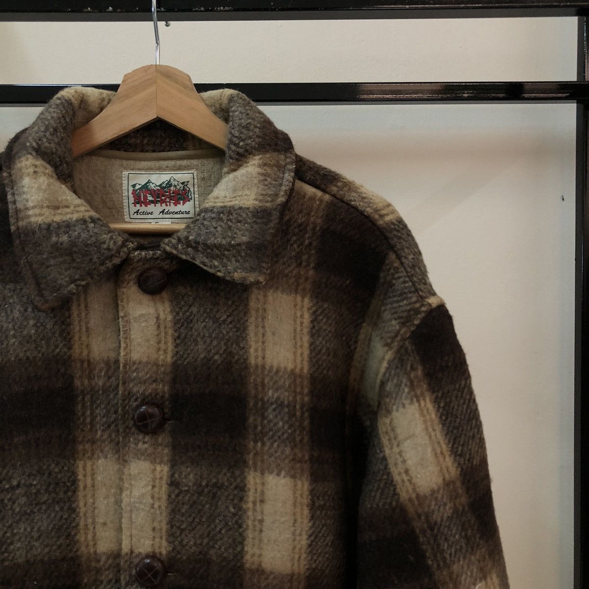 Flannel VINTAGE WOOL FLANNEL JACKET TARTAN DESIGN NEYRIES ACTIVE Size US M / EU 48-50 / 2 - 5 Thumbnail