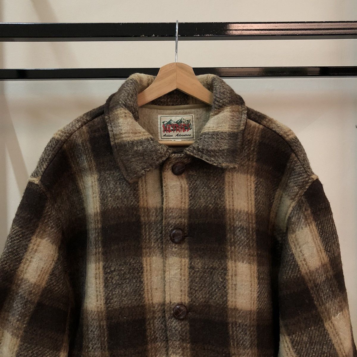 Flannel VINTAGE WOOL FLANNEL JACKET TARTAN DESIGN NEYRIES ACTIVE Size US M / EU 48-50 / 2 - 2 Thumbnail