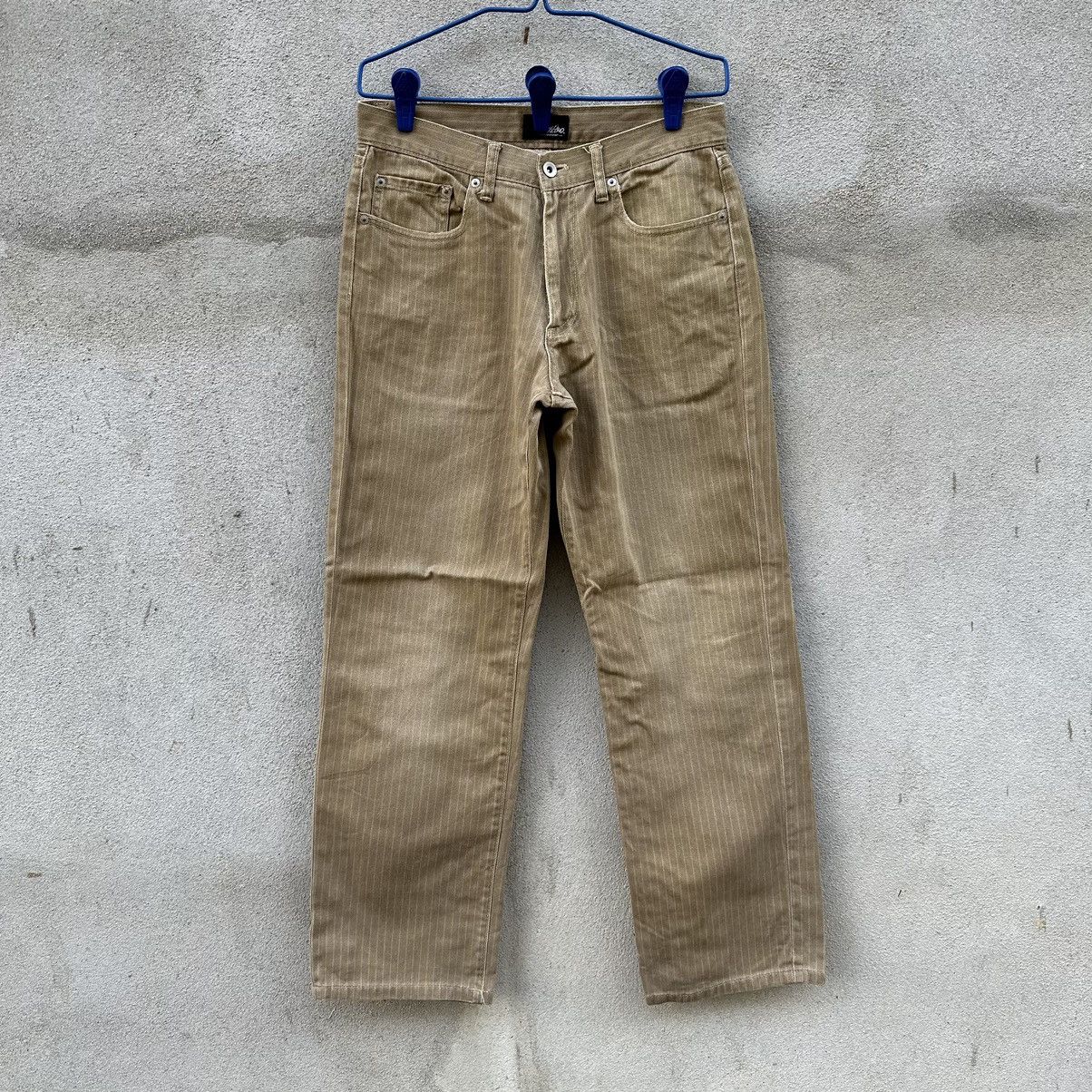 image of Archival Clothing x Jean 5-Pocketmossimo Japanesebrand Trousers Jeans Striped Pants in Brown (Size 