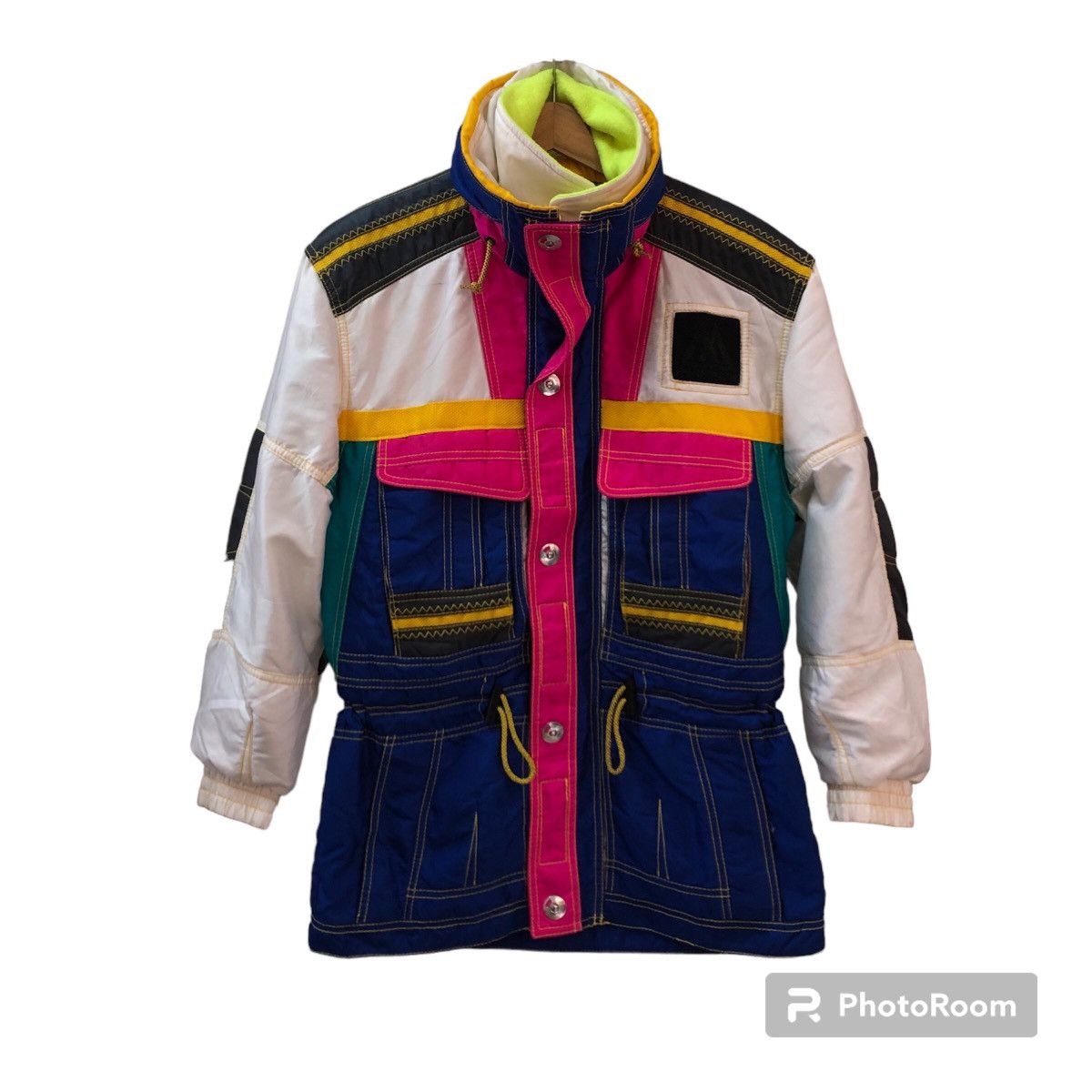 VINTAGE PHENIX MULTI COLOUR SKI JACKET PARACHUTE DESIGN