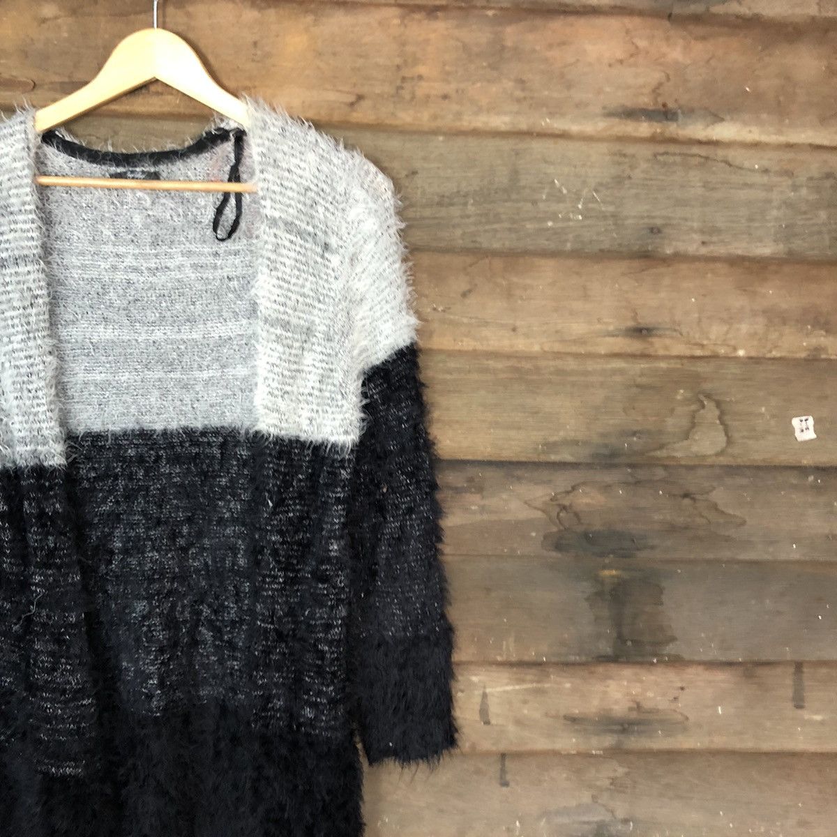 Japanese Brand DLL Raf Raf shag shaggy fur Mohair Knitwear cardigan #c1114 Size M / US 6-8 / IT 42-44 - 5 Thumbnail