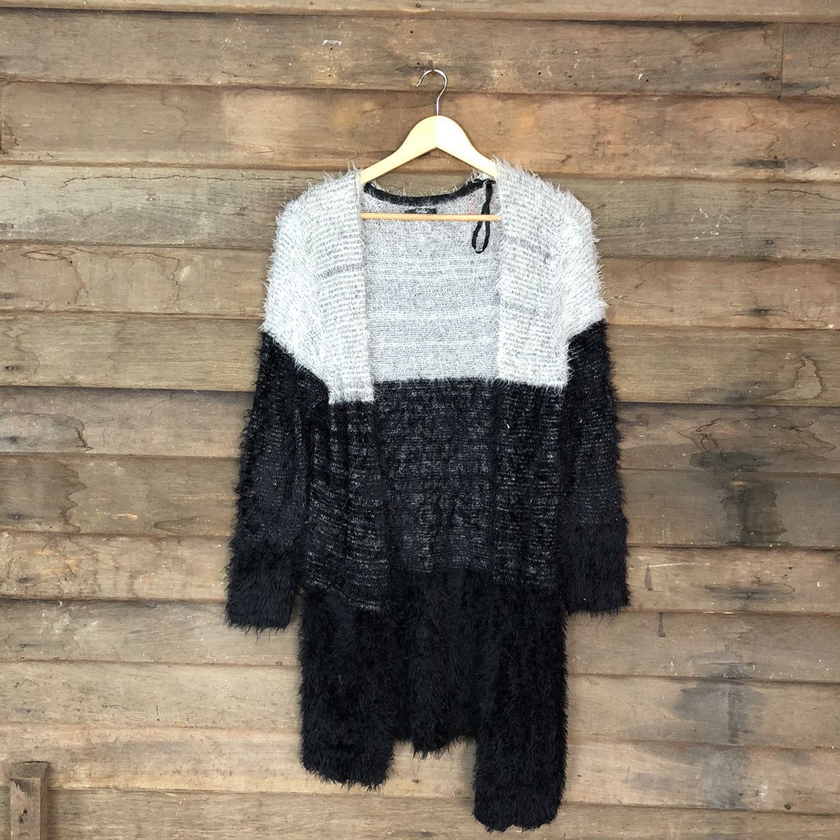 Japanese Brand DLL Raf Raf shag shaggy fur Mohair Knitwear cardigan #c1114 Size M / US 6-8 / IT 42-44 - 3 Thumbnail