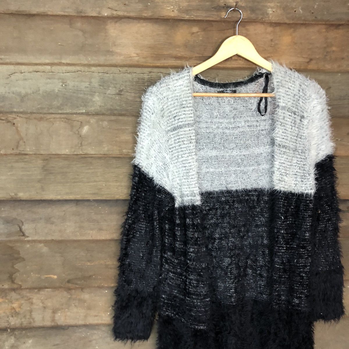 Japanese Brand DLL Raf Raf shag shaggy fur Mohair Knitwear cardigan #c1114 Size M / US 6-8 / IT 42-44 - 7 Thumbnail