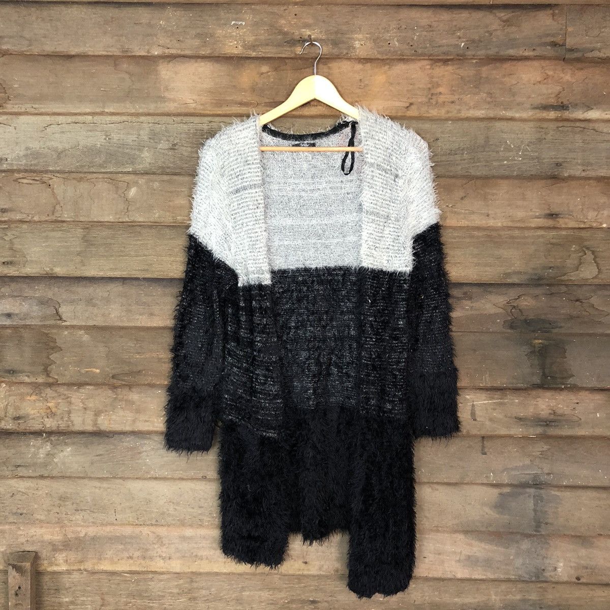 Japanese Brand DLL Raf Raf shag shaggy fur Mohair Knitwear cardigan #c1114 Size M / US 6-8 / IT 42-44 - 1 Thumbnail