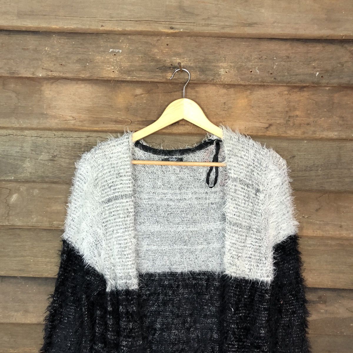 Japanese Brand DLL Raf Raf shag shaggy fur Mohair Knitwear cardigan #c1114 Size M / US 6-8 / IT 42-44 - 9 Thumbnail