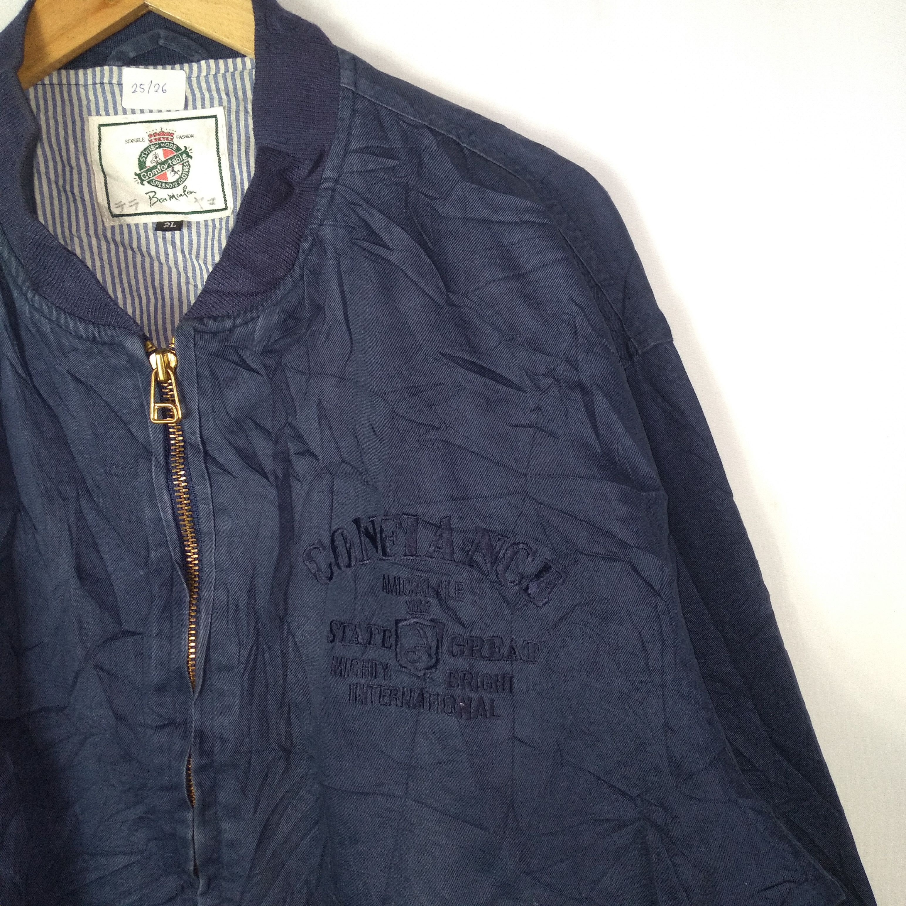Japanese Brand × Vintage Vintage Japanese Embroidery Zipper Varsity Jacket Size US L / EU 52-54 / 3 - 3 Thumbnail
