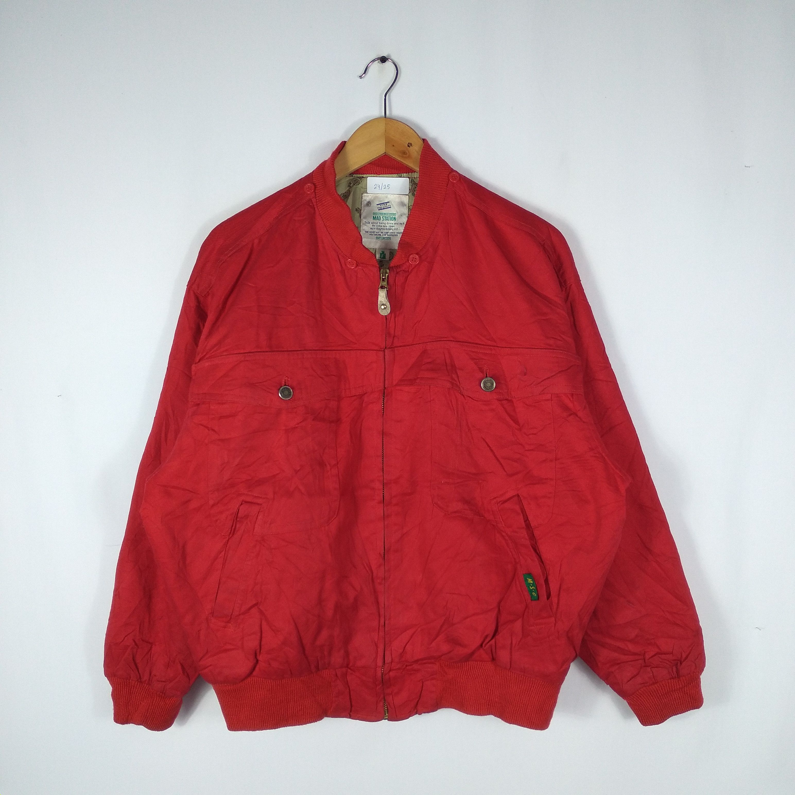 Japanese Brand × Vintage Vintage Mad Station MS Club Zipper Varsity Styles Jacket Size US M / EU 48-50 / 2 - 1 Thumbnail