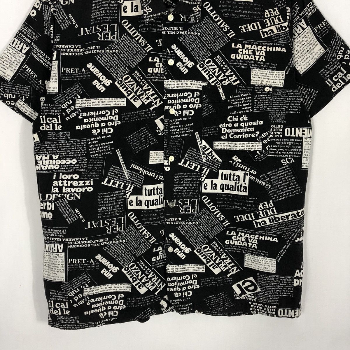 Japanese Brand × Vintage 🔥Sick🔥The Runabout La Macchina Over Print Button Shirts Size US L / EU 52-54 / 3 - 3 Thumbnail