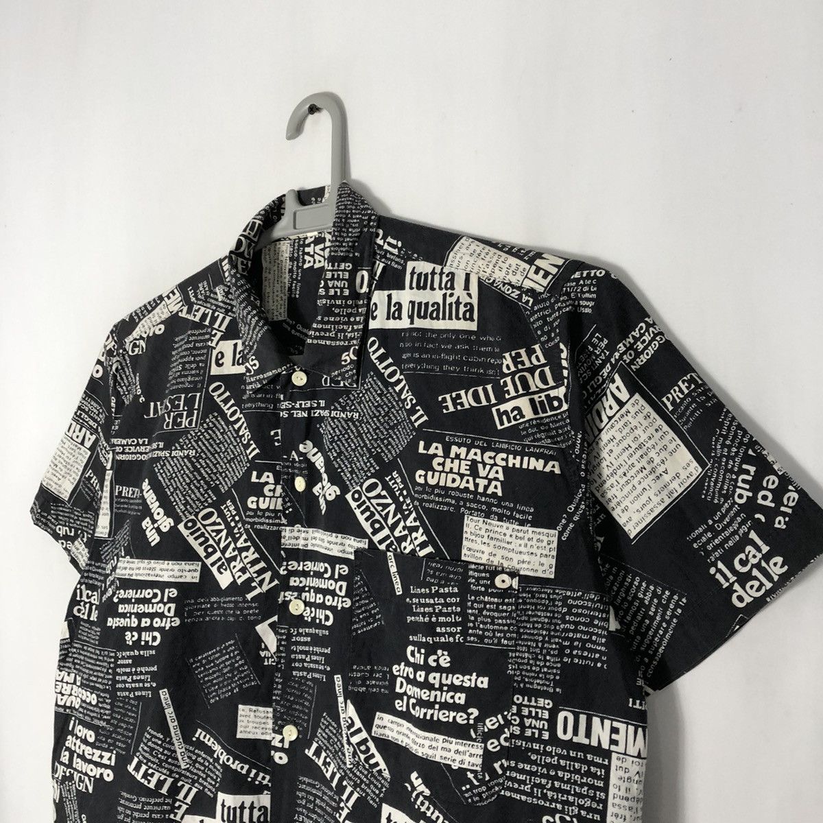 Japanese Brand × Vintage 🔥Sick🔥The Runabout La Macchina Over Print Button Shirts Size US L / EU 52-54 / 3 - 6 Thumbnail