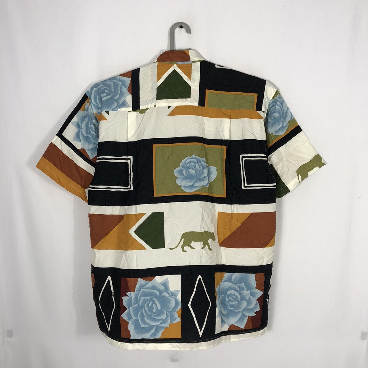Designer × Japanese Brand × Vintage 🔥Sick🔥Raves Pour Homme Habitat Flora Luxury Buttons Shirts Size US L / EU 52-54 / 3 - 4 Thumbnail