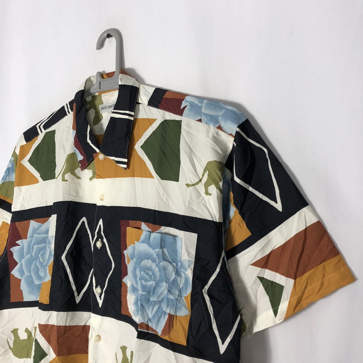 Designer × Japanese Brand × Vintage 🔥Sick🔥Raves Pour Homme Habitat Flora Luxury Buttons Shirts Size US L / EU 52-54 / 3 - 5 Thumbnail