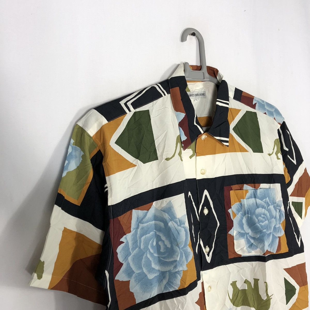 Designer × Japanese Brand × Vintage 🔥Sick🔥Raves Pour Homme Habitat Flora Luxury Buttons Shirts Size US L / EU 52-54 / 3 - 7 Thumbnail