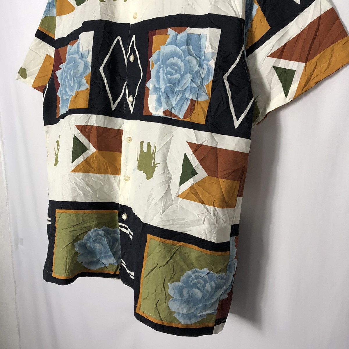 Designer × Japanese Brand × Vintage 🔥Sick🔥Raves Pour Homme Habitat Flora Luxury Buttons Shirts Size US L / EU 52-54 / 3 - 6 Thumbnail