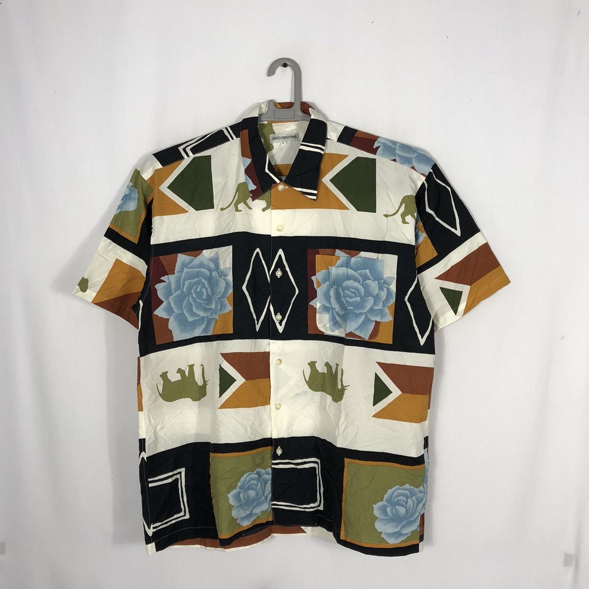 Designer × Japanese Brand × Vintage 🔥Sick🔥Raves Pour Homme Habitat Flora Luxury Buttons Shirts Size US L / EU 52-54 / 3 - 1 Thumbnail