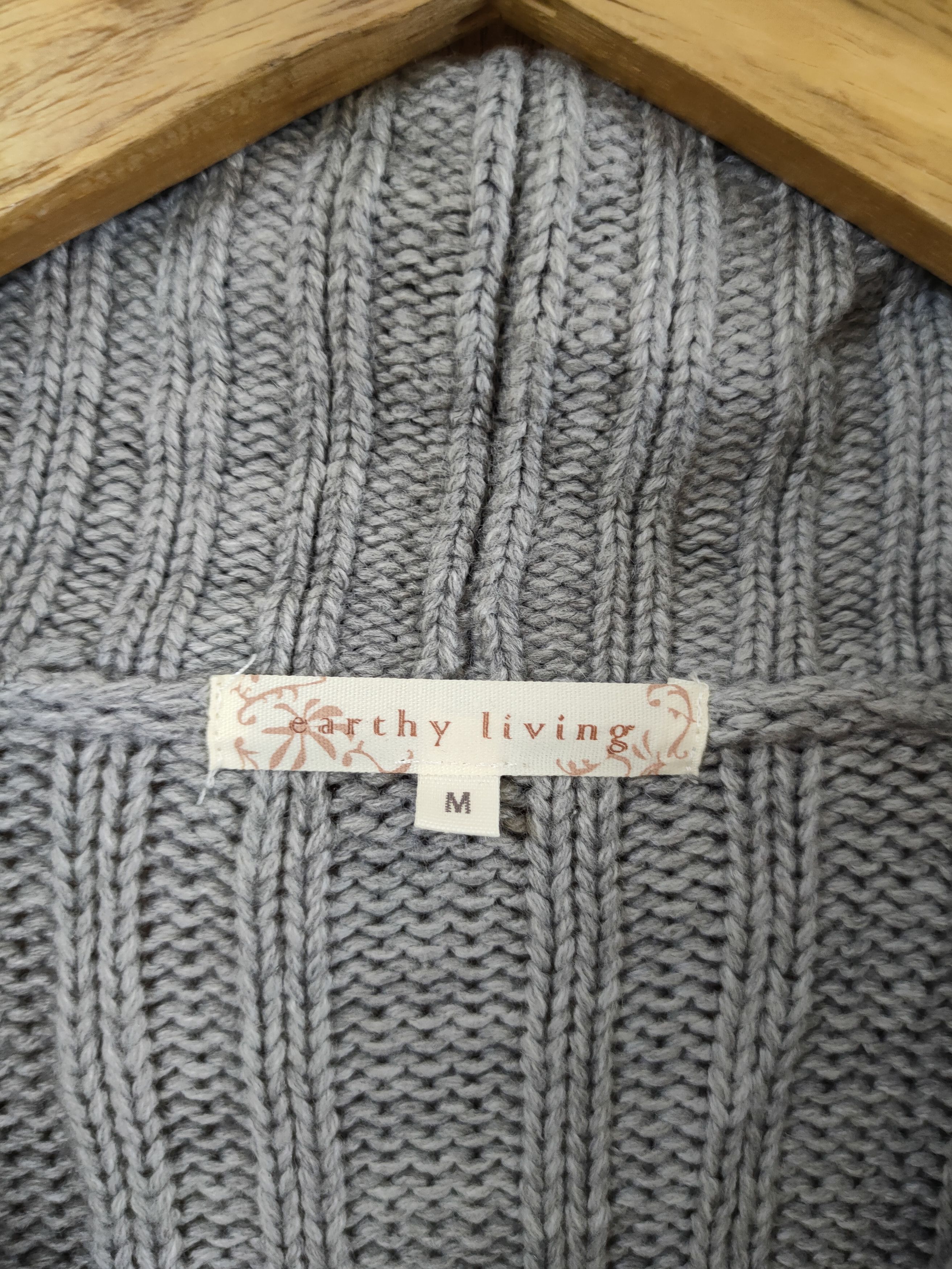 Aran Isles Knitwear × Japanese Brand Earthy Living cardigan cable knitwear japan #46-680 Size US M / EU 48-50 / 2 - 4 Thumbnail