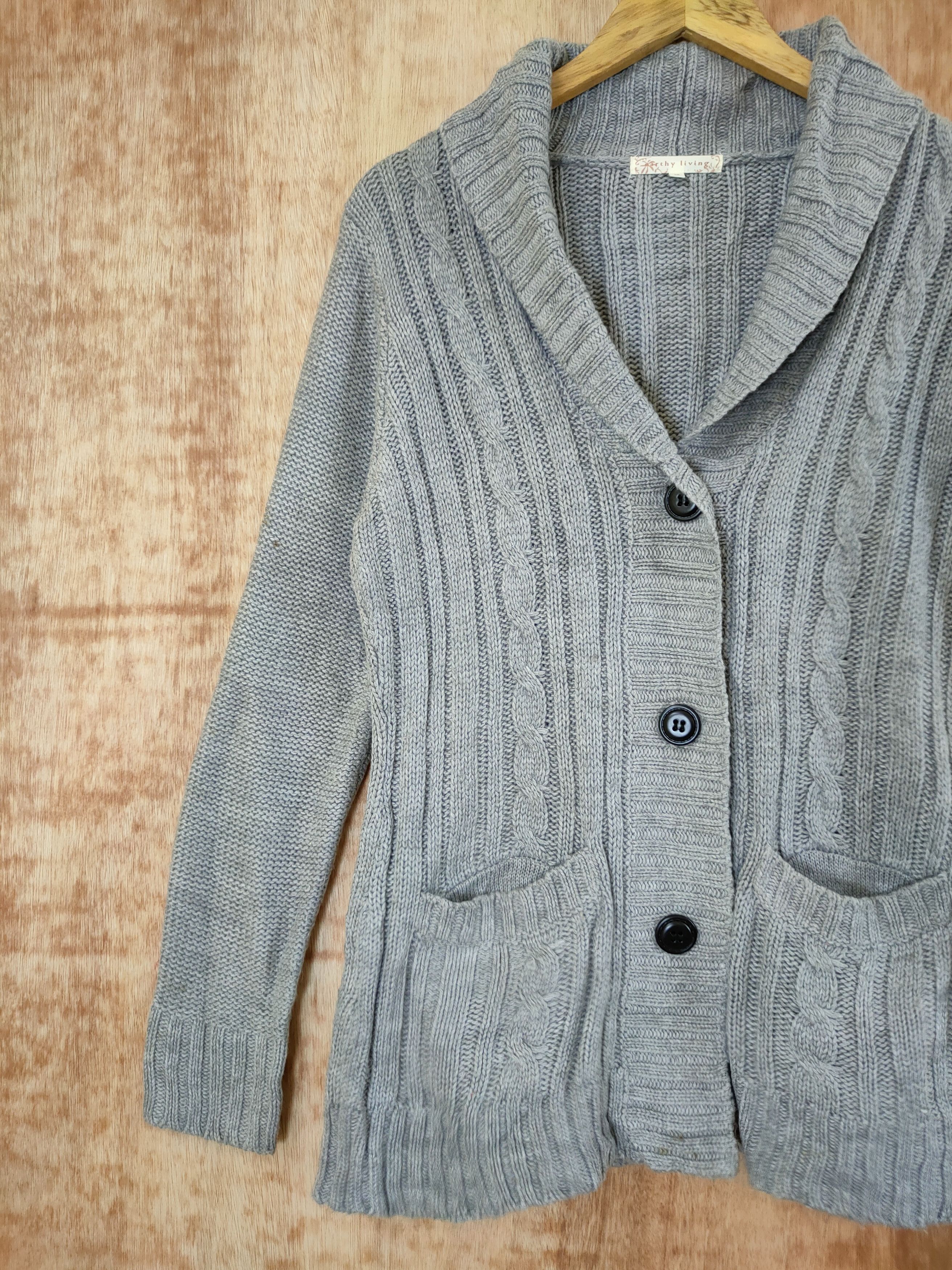 Aran Isles Knitwear × Japanese Brand Earthy Living cardigan cable knitwear japan #46-680 Size US M / EU 48-50 / 2 - 2 Thumbnail