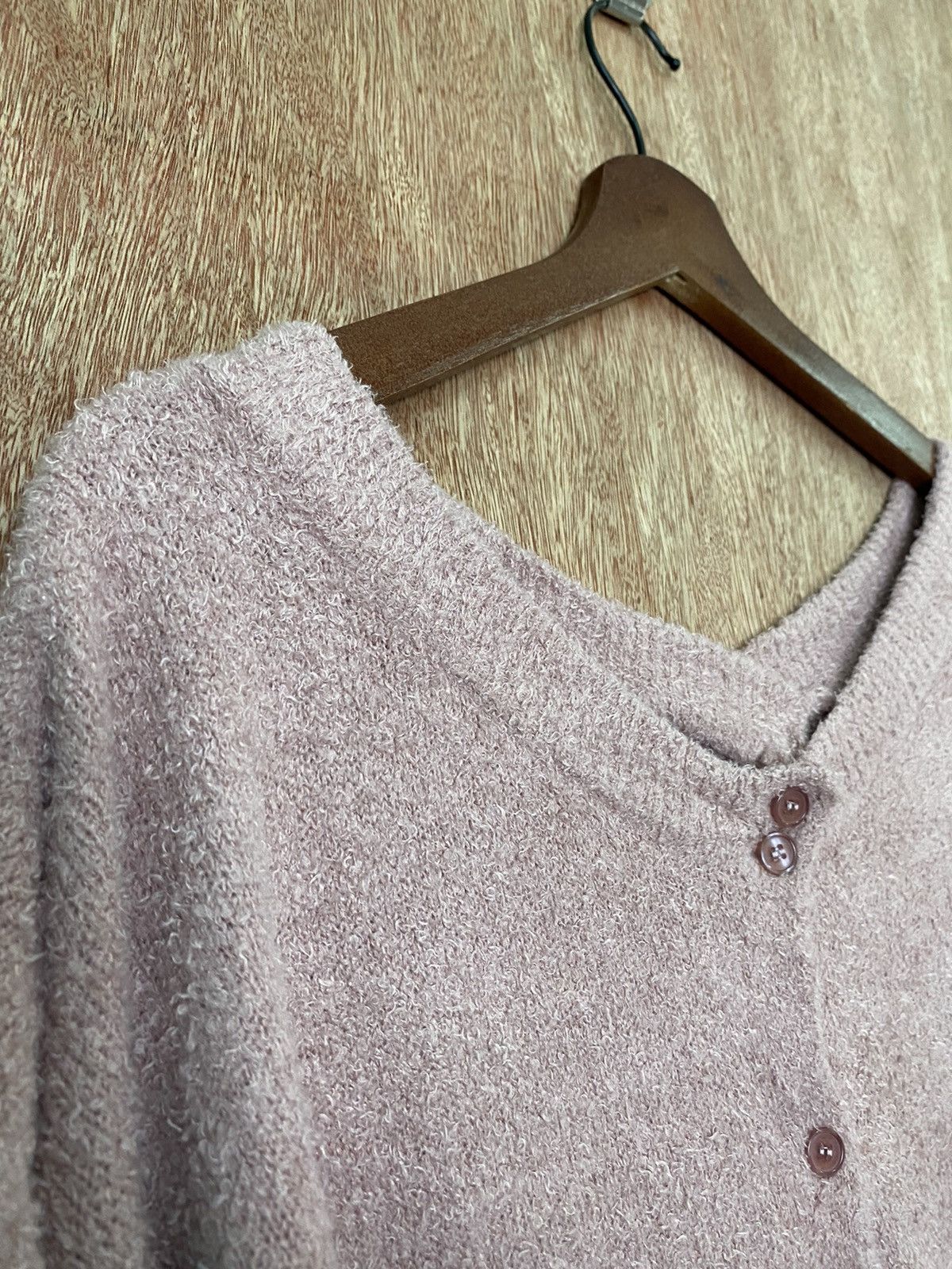Homespun Knitwear × Japanese Brand Archive Dark Pink mohair Cardigan Knitwear #B570 Size US M / EU 48-50 / 2 - 5 Thumbnail