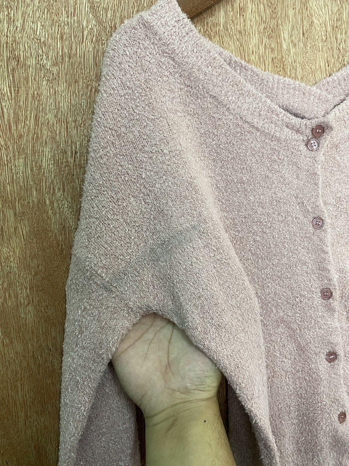 Homespun Knitwear × Japanese Brand Archive Dark Pink mohair Cardigan Knitwear #B570 Size US M / EU 48-50 / 2 - 4 Thumbnail