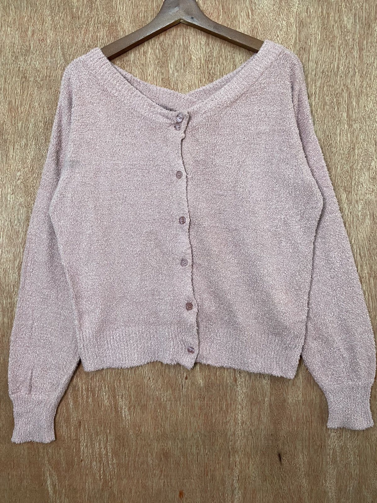 Archive Dark Pink mohair Cardigan Knitwear #B570